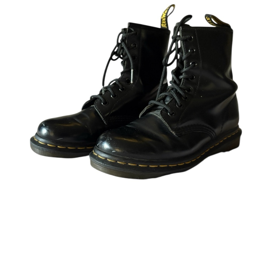 Dr Martens Black Smooth Lace Up Boots Size 7